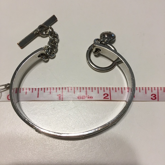 BCBG Live Laugh Love A Lot Silver Tone Bracelet - Picture 5 of 8